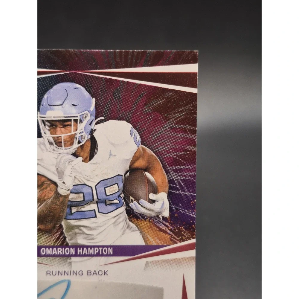 2025 Sage HIT Omarion Hampton A-OH Aspire Rookie Autograph Red Foil RC AU